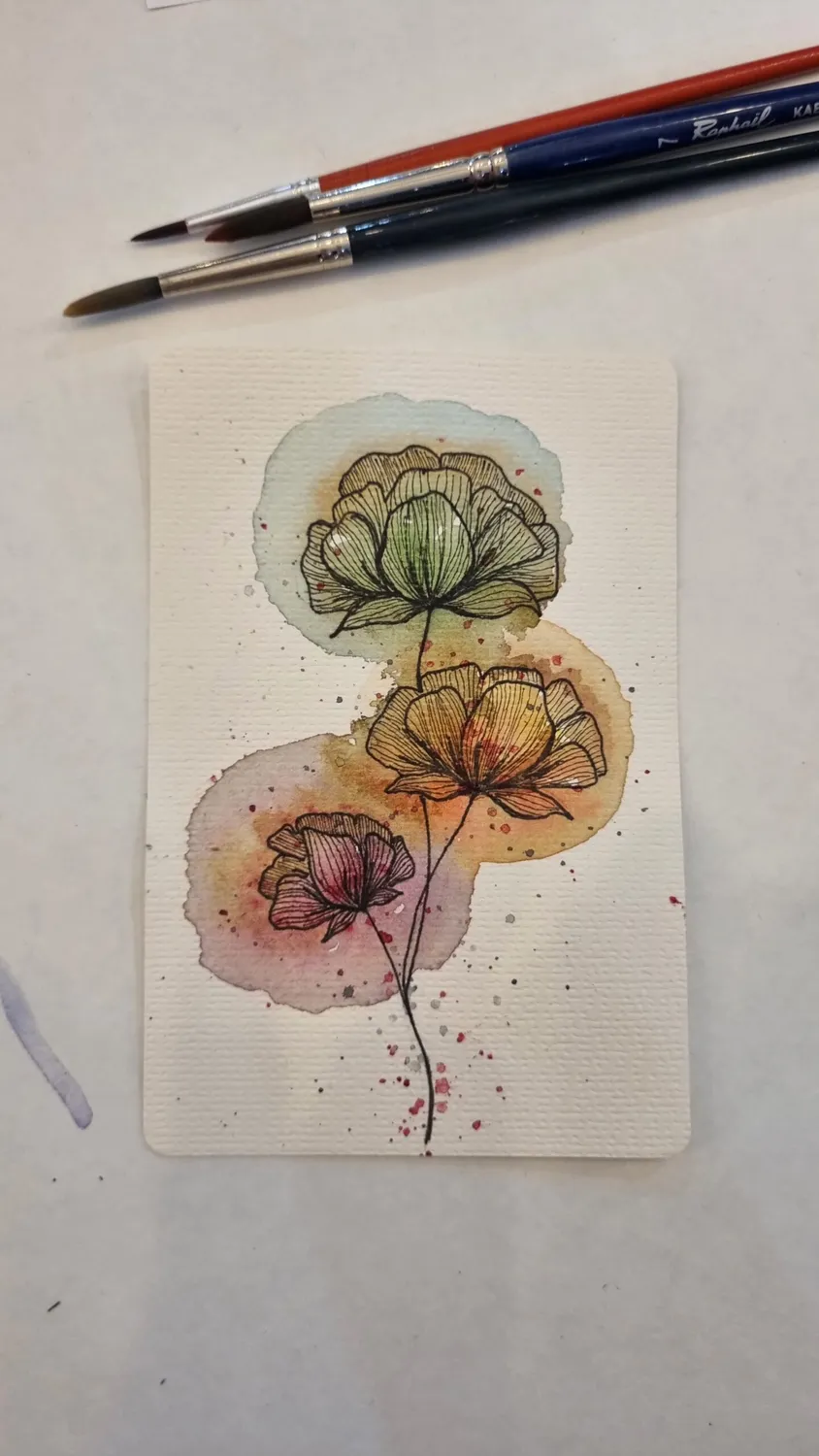 Blad & Beeld Aquarelkaarten & Boekenleggers workshop