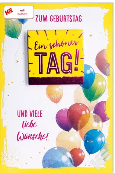 Kurt Eulzer 51-1270 button wenskaart ballonnen