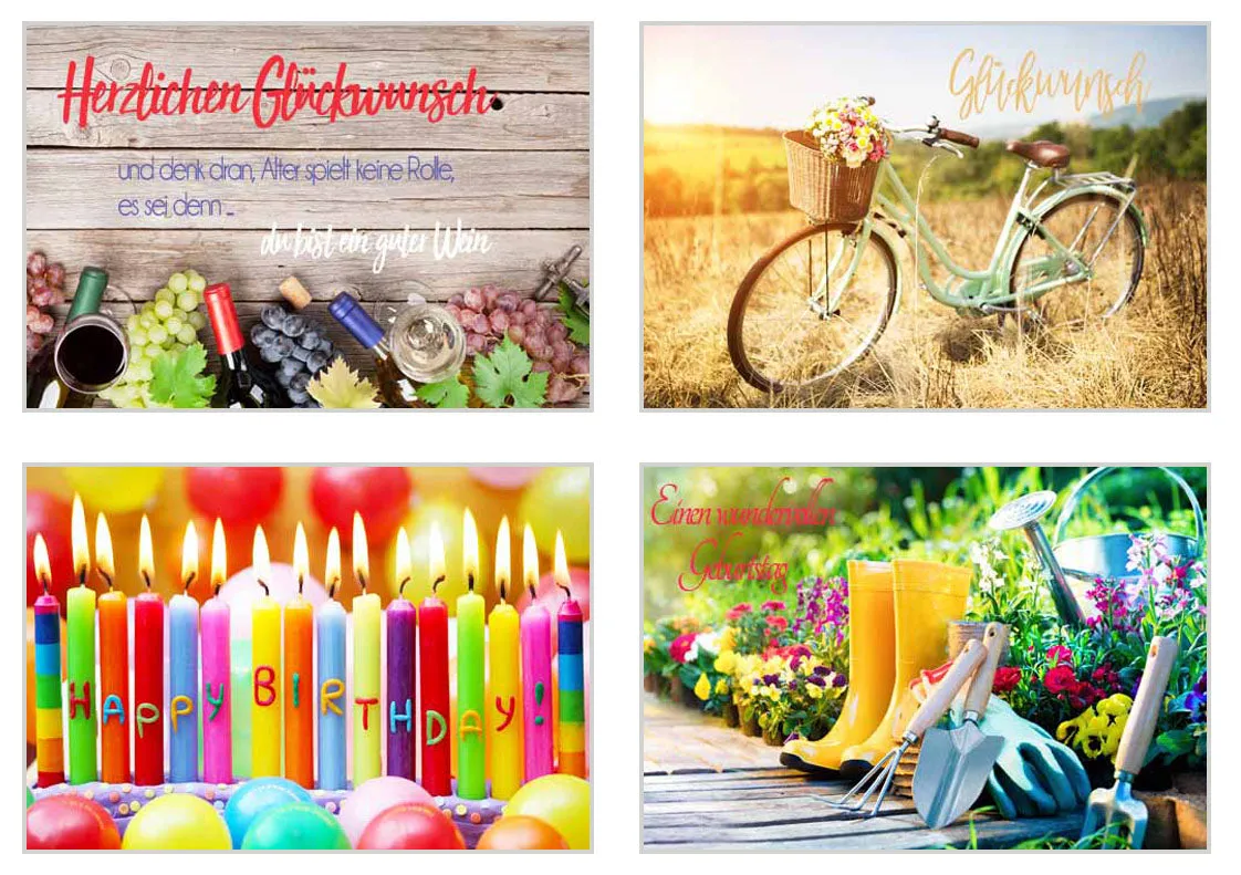 Edition Seidel 20214 verjaardagskaarten 20 stuks met envelop