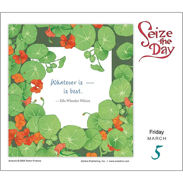 Sellers Publishing Seize the Day dagkalender 2027 inspiratie