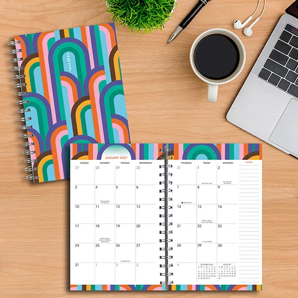 Sellers Publishing Design Essentials Color Cascade 2027 weekplanner
