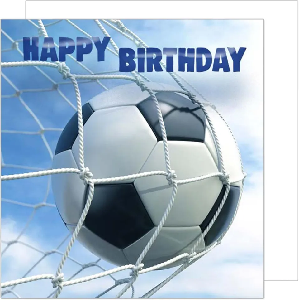 Edition Seidel GQ116 verjaardagskaart vierkant voetbal envelop