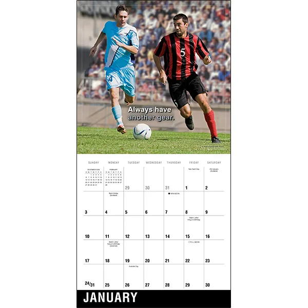 Sellers Publishing Soccer 2027 Wandkalender Voetbal
