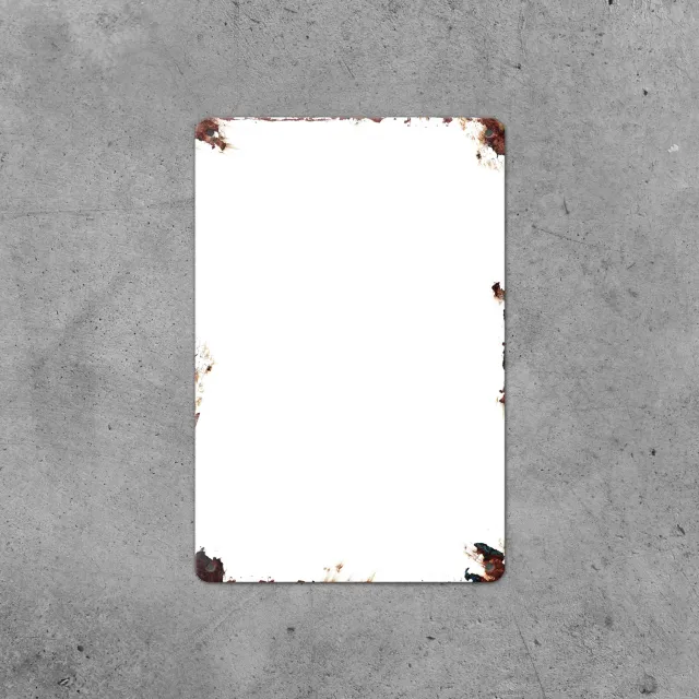 Gozi Roest Standaard metalen bord 20x30cm vintage