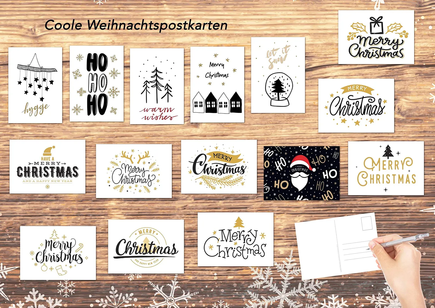 Edition Seidel 20667 kerstkaarten postkaarten set 30 stuks