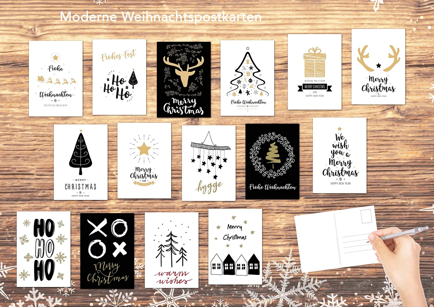 Edition Seidel kerst postkaarten 20674 set 100 stuks 2x50