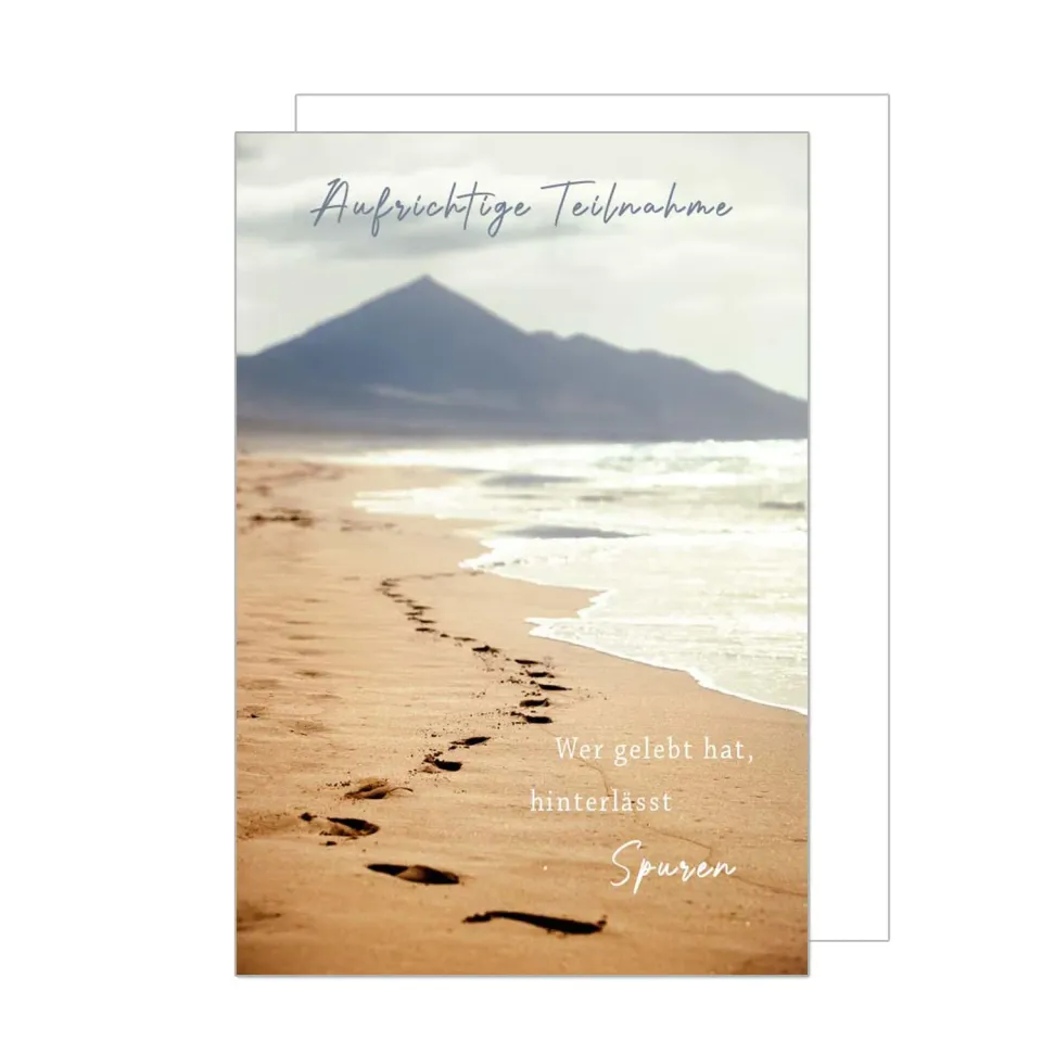 Edition Seidel T1142 rouwkaart met envelop strand
