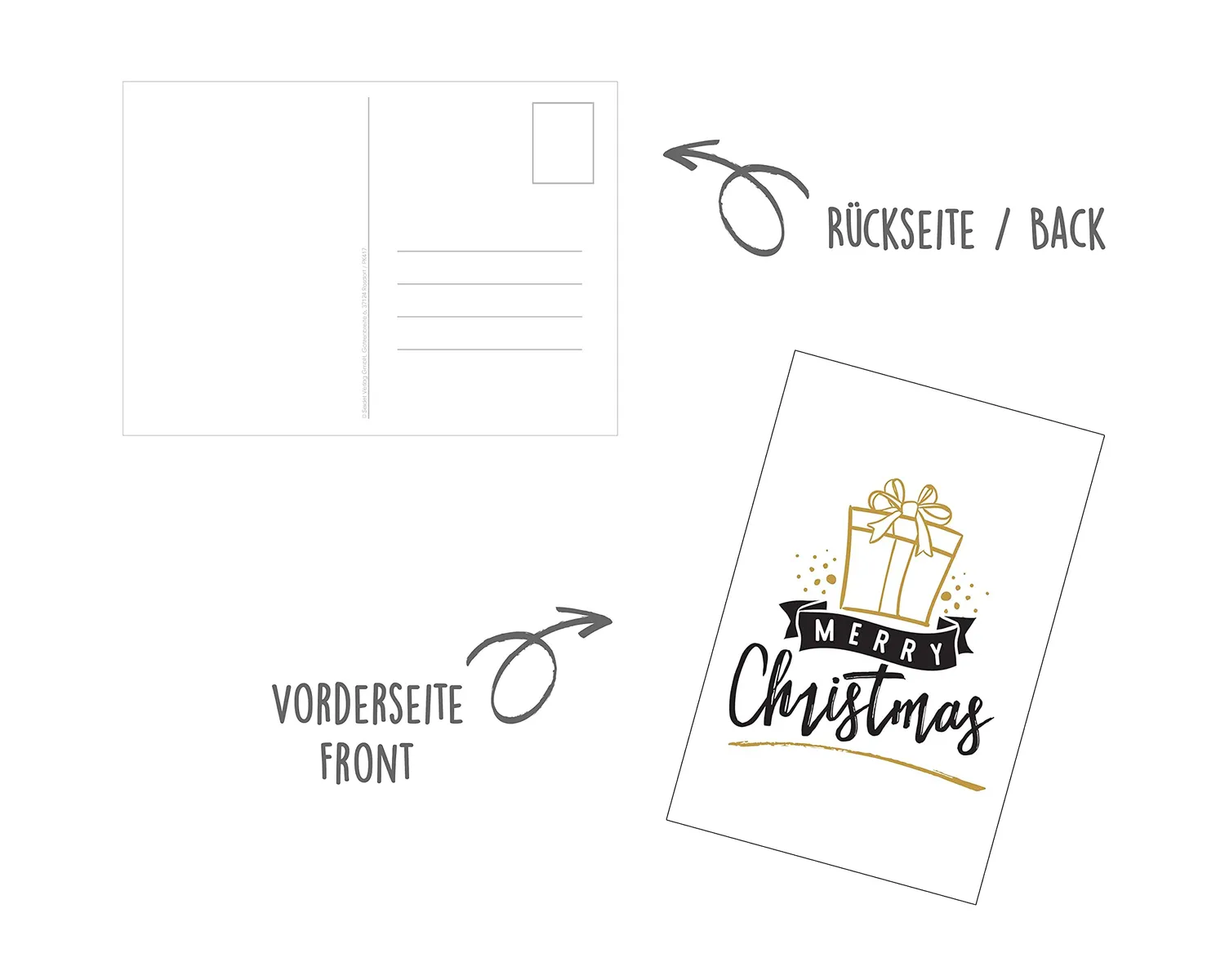 Edition Seidel 21112 kerst postkaarten set van 30 mat