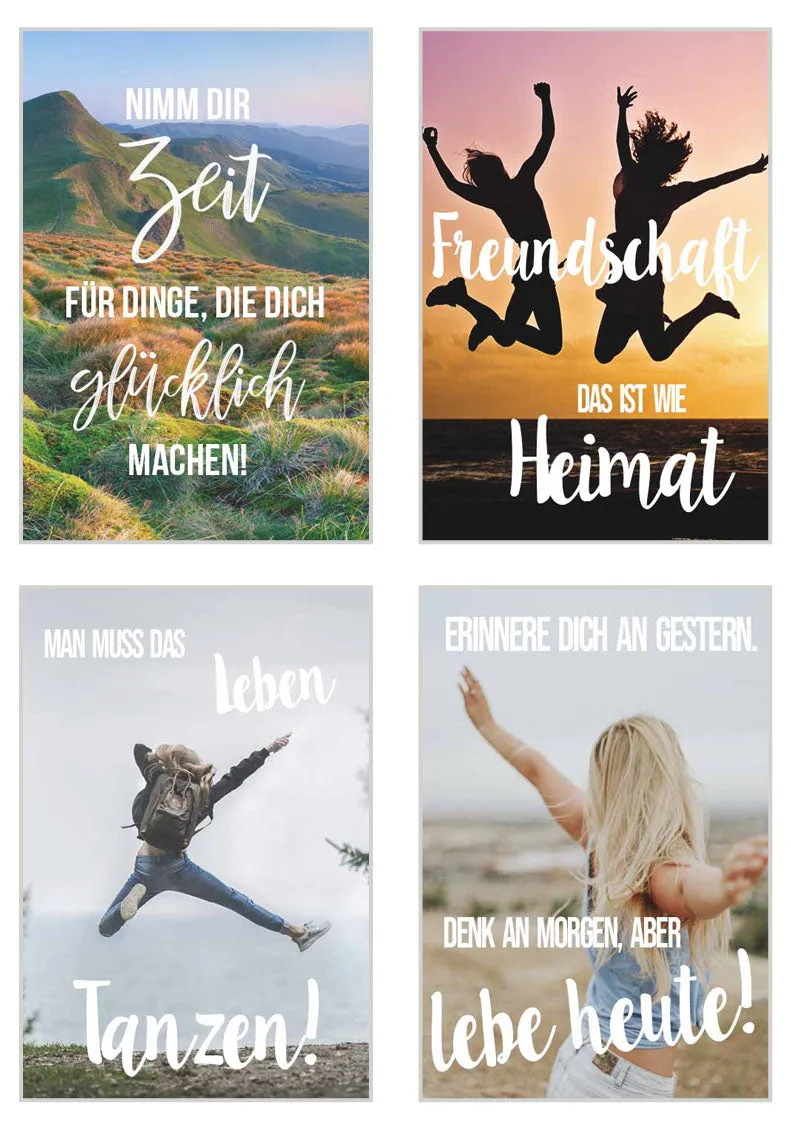Edition Seidel Leben & Momente postkaarten set 25 spreuken (20245)