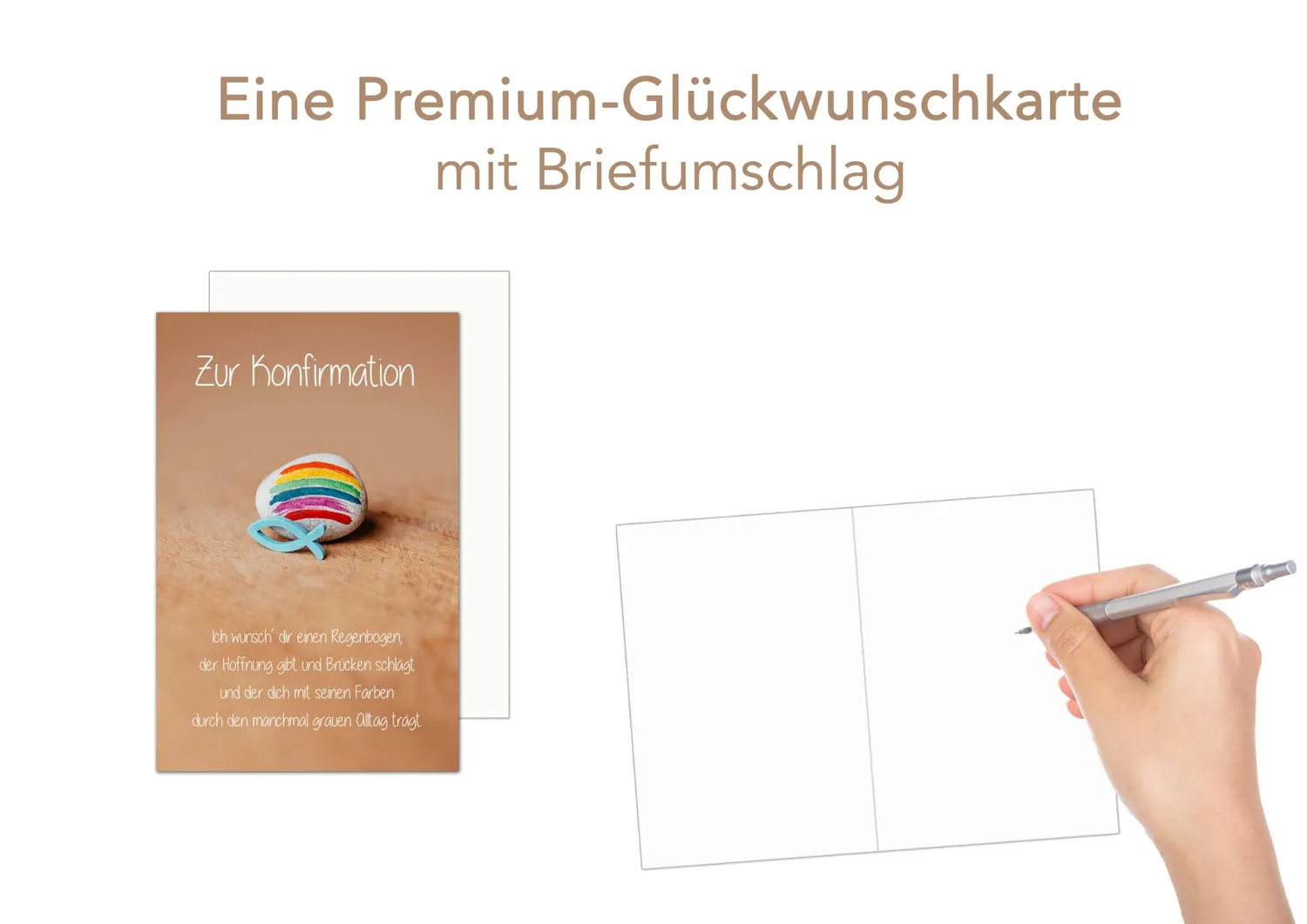 Edition Seidel confirmatiekaart KF310 met envelop vis