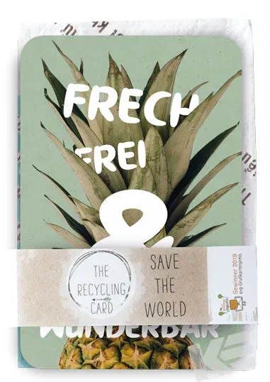 Kurt Eulzer 87-0036 recycling kaart A5 ananas envelop