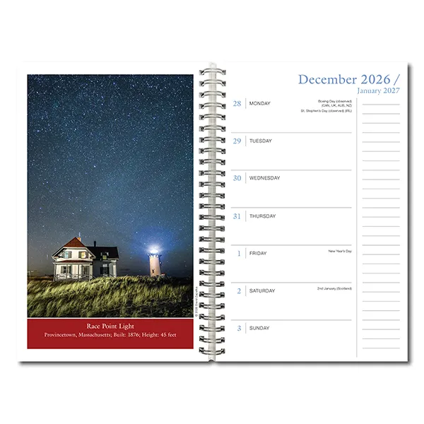 Sellers Publishing Lighthouses 2027 weekplanner vuurtorens