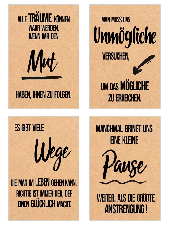 Edition Seidel Leben & Momente 20836 postkaarten kraftpapier set