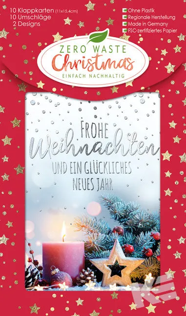 Kurt Eulzer Zero Waste Christmas 22-5773 kerstkaarten 10 stuks box