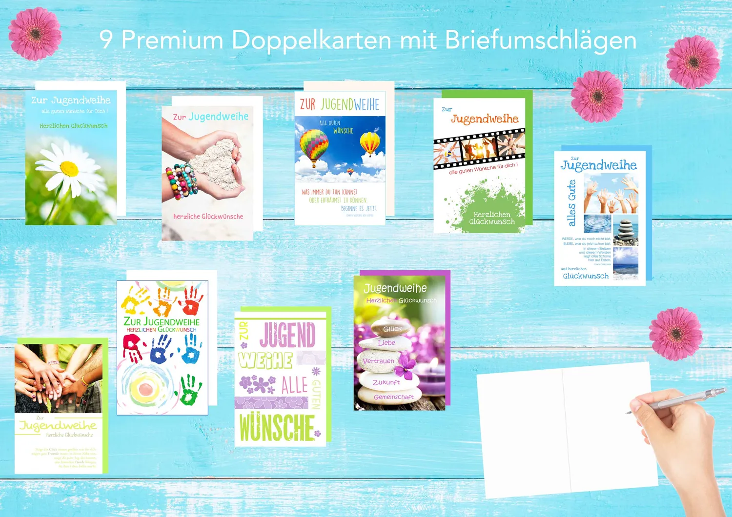Edition Seidel 20198 jeugdwijding kaarten set 9 stuks