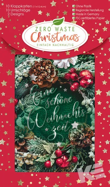 Kurt Eulzer Zero Waste Christmas kerstkaarten box 10 stuks