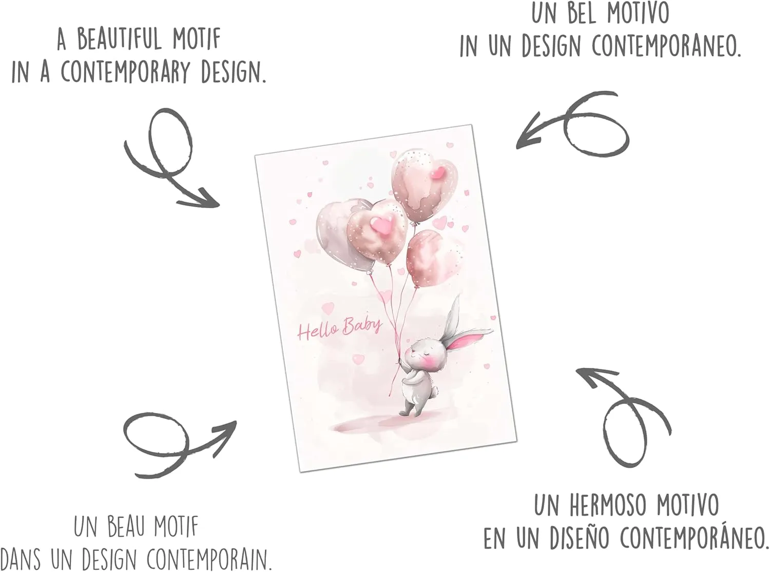 Edition Seidel geboortekaartje baby met envelop roze