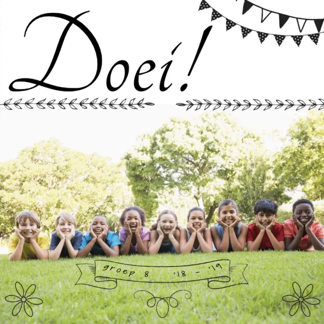 Gozi Groep 8 Doei stoeptegel afscheidscadeau