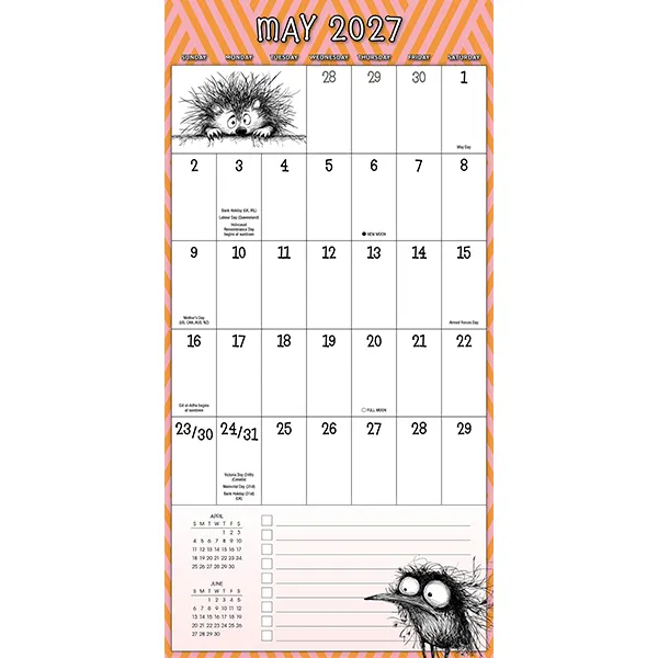 Sellers Publishing Wild for Planning muurplanner 2027 17 maanden