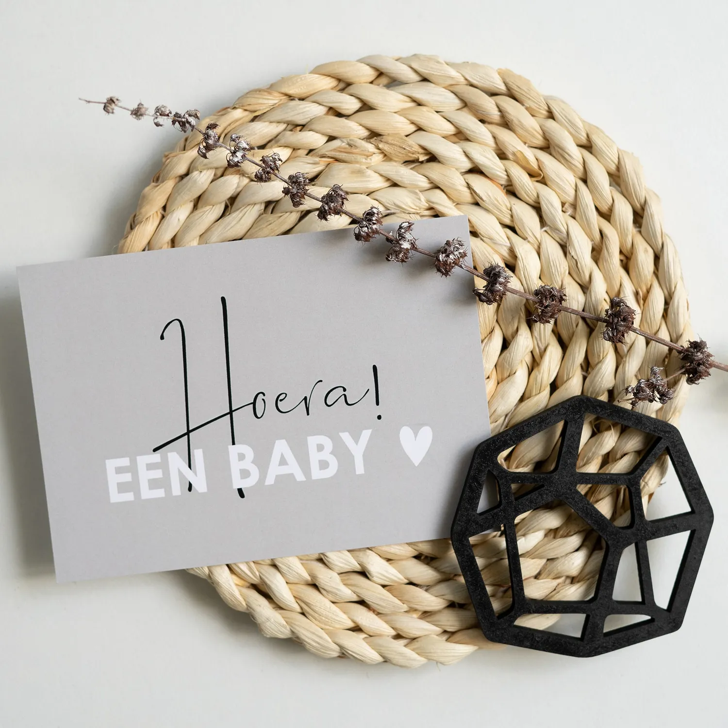 moodz design Hoera Een baby kaart A6