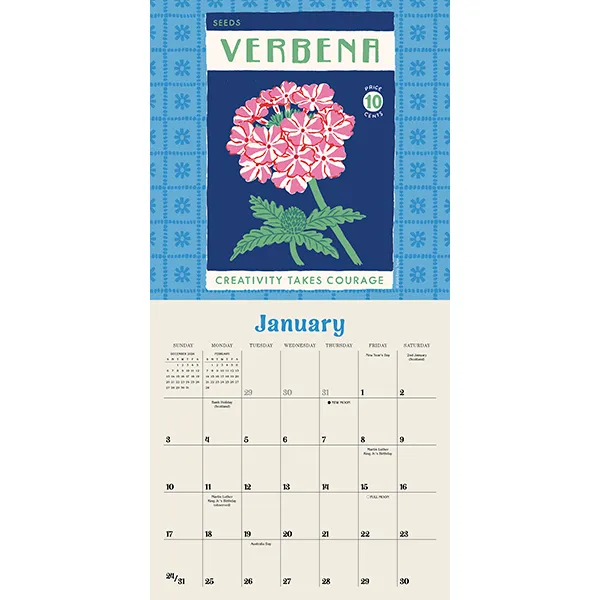 Sellers Publishing Wild For Flowers 2027 minikalender bloemen