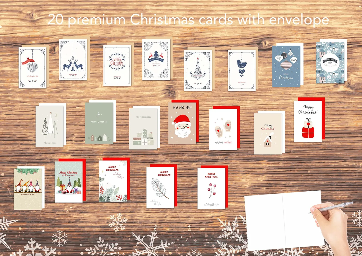 Edition Seidel 21785 kerstkaarten set 20 designer