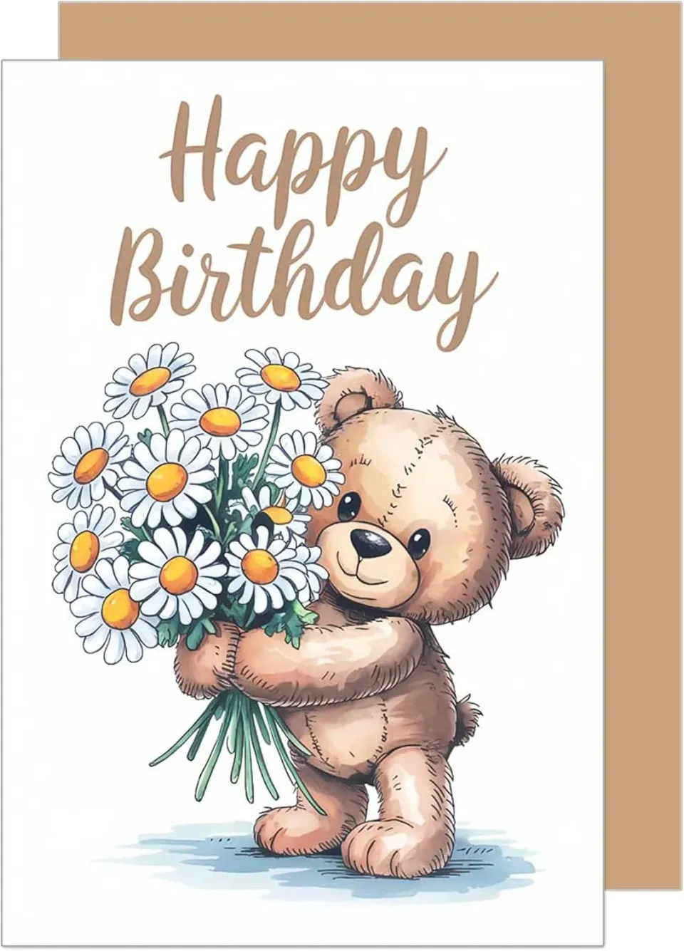 Edition Seidel G3800 SW025 verjaardagskaart bloemen met envelop