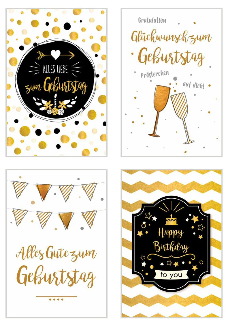 Edition Seidel 20532 verjaardagskaarten set 20 stuks envelop