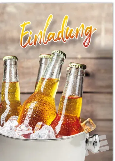 Kurt Eulzer 41-3507 uitnodiging bier met ijsblokjes 5 stuks