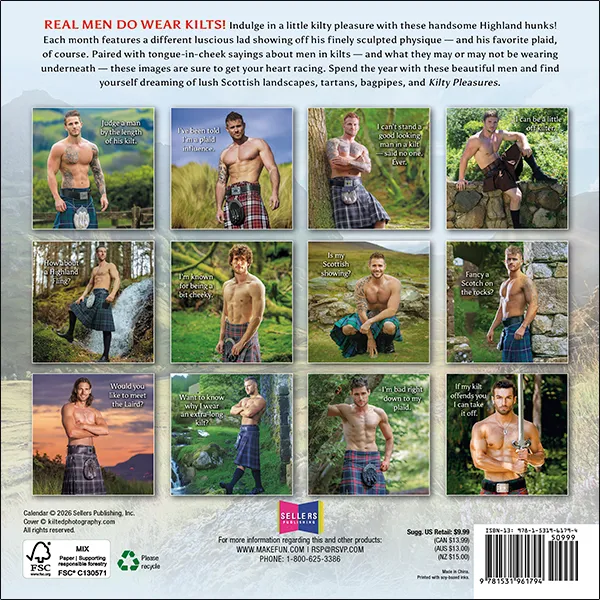 Sellers Publishing Kilty Pleasures 2027 kalender