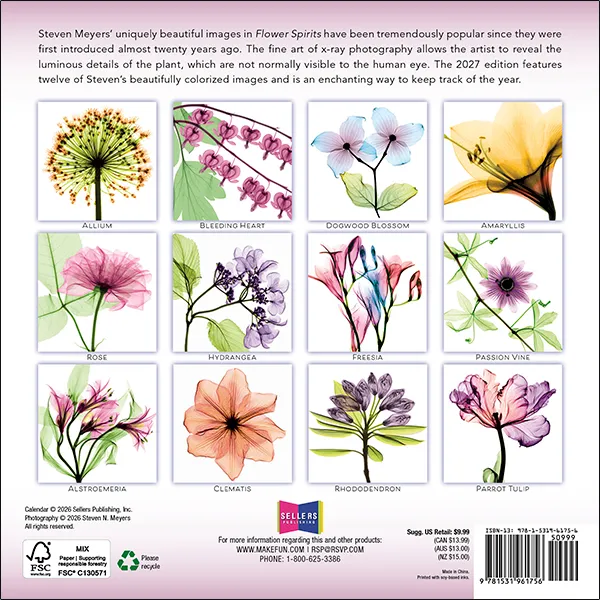 Sellers Publishing Flower Spirits 2027 minikalender bloemen
