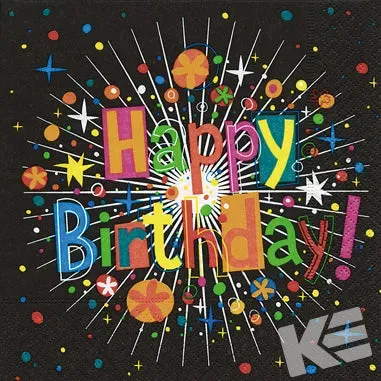 Kurt Eulzer 09-4087 servetten Happy Birthday 33x33 cm