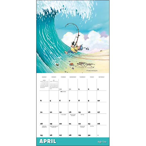 Sellers Publishing Gone Fishing 2027 wandkalender humor vissen