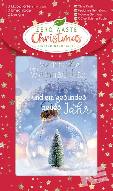 Kurt Eulzer 22-5772 kerstkaarten set 10 stuks zero waste
