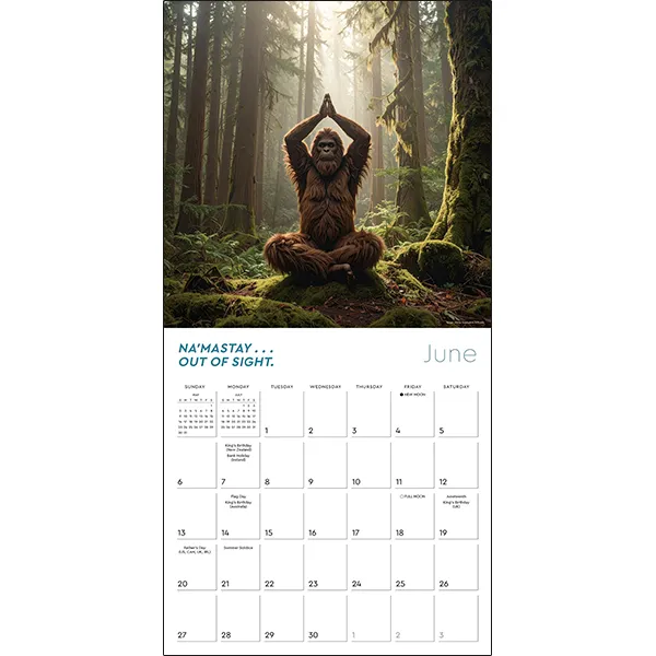 Sellers Publishing Yeti Yoga 2027 wandkalender humor