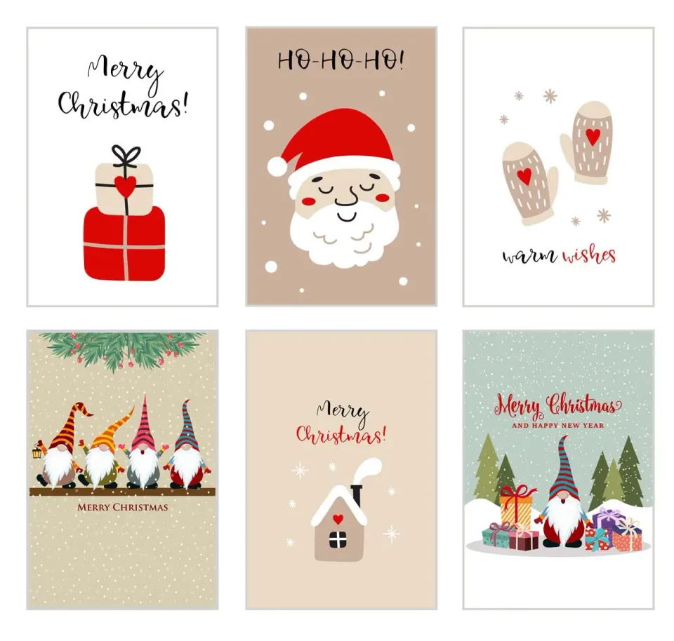 Edition Seidel 21784 kerstkaarten set 6 met envelop