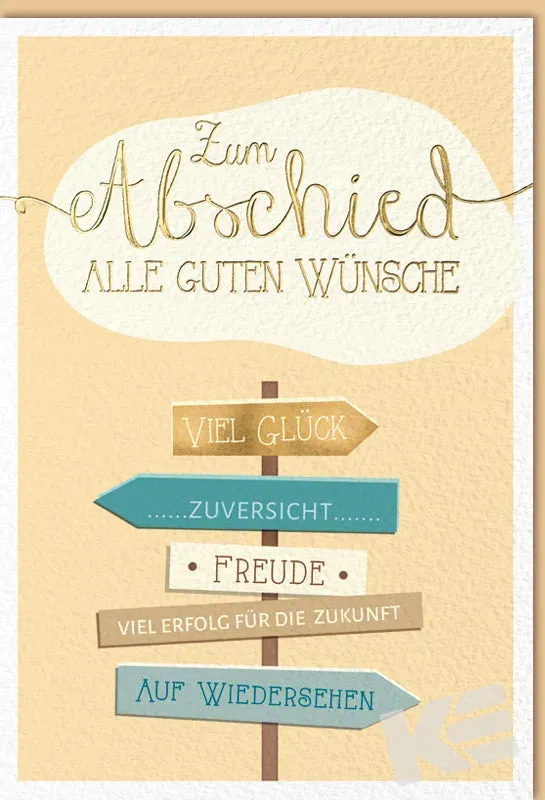 Kurt Eulzer 41-1413 afscheidskaart wegwijzer per stuk reliëf
