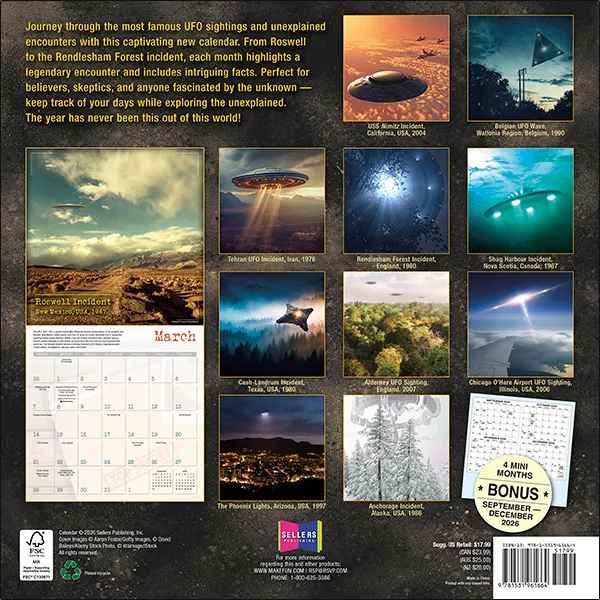 Sellers Publishing Sightings 2027 wandkalender UFO