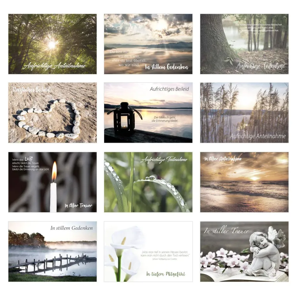 Edition Seidel 20578 rouwkaarten 12 stuks met envelop