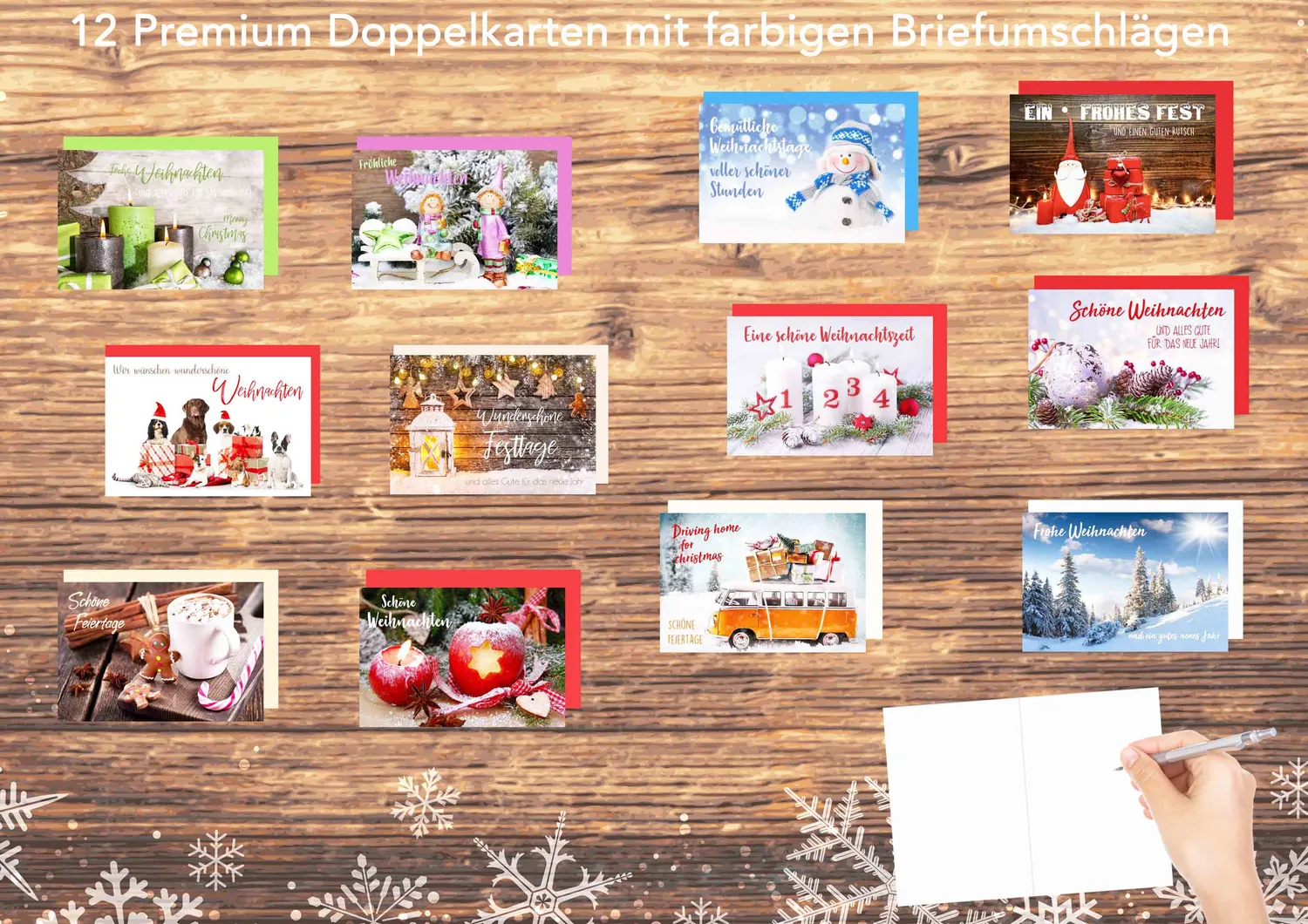 Edition Seidel kerstkaarten 20148 set 12 met envelop