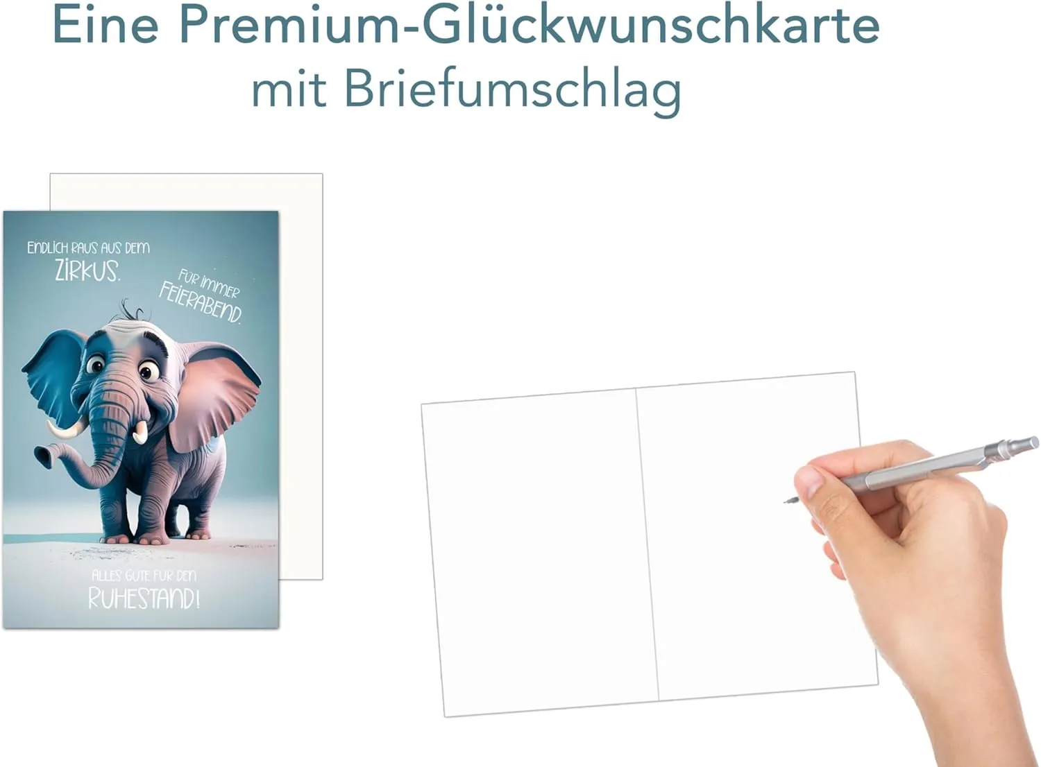 Edition Seidel R144 pensioenkaart olifant