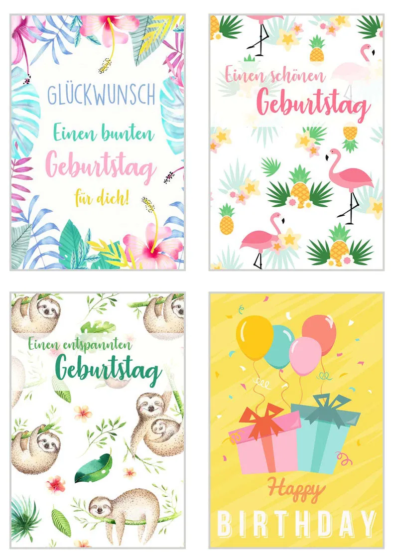 Edition Seidel Premium 20177 verjaardagskaarten set 12 stuks goud