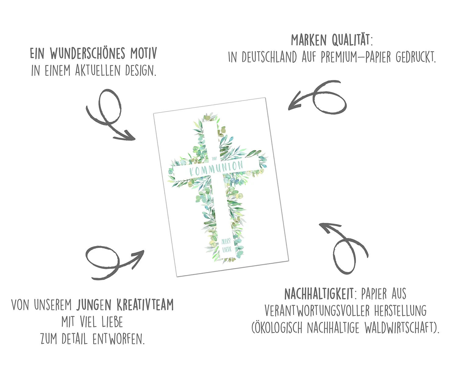 Edition Seidel KO281 communiekaart kruis met envelop