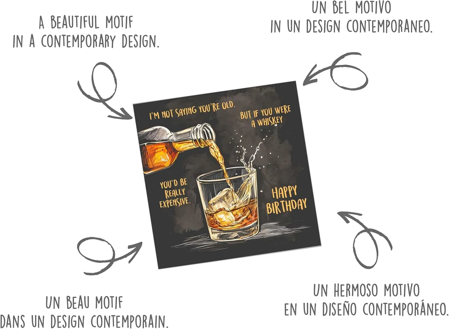 Edition Seidel Premium GQ187 SW024 verjaardagskaart whisky humor