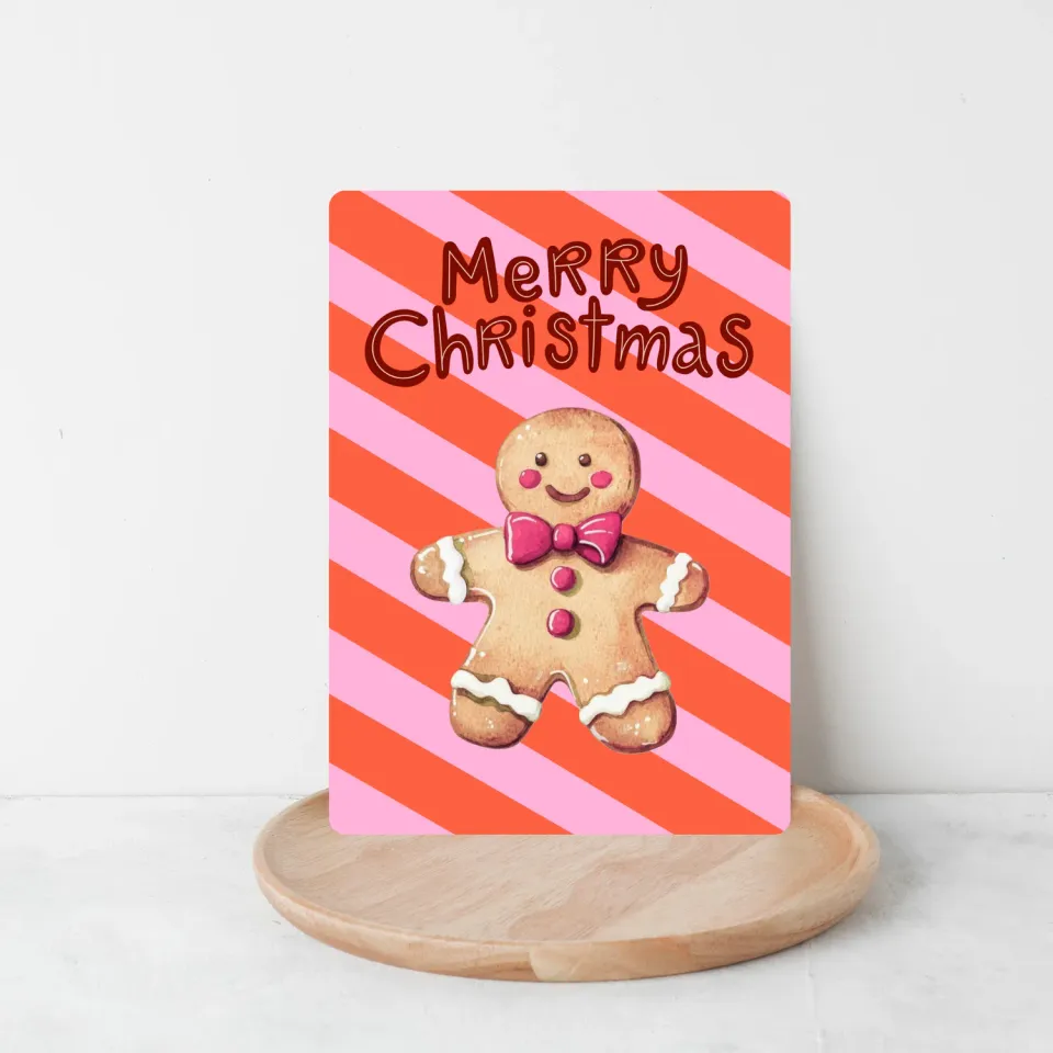 Lilly Braun Gingerbread Man 5042 kerstkaart