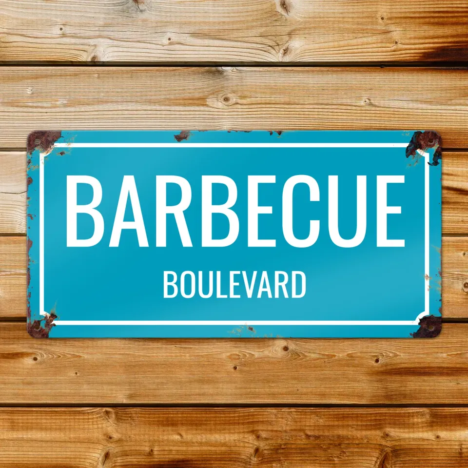 Gozi BBQ Blvd metalen bord 40x20 cm breed