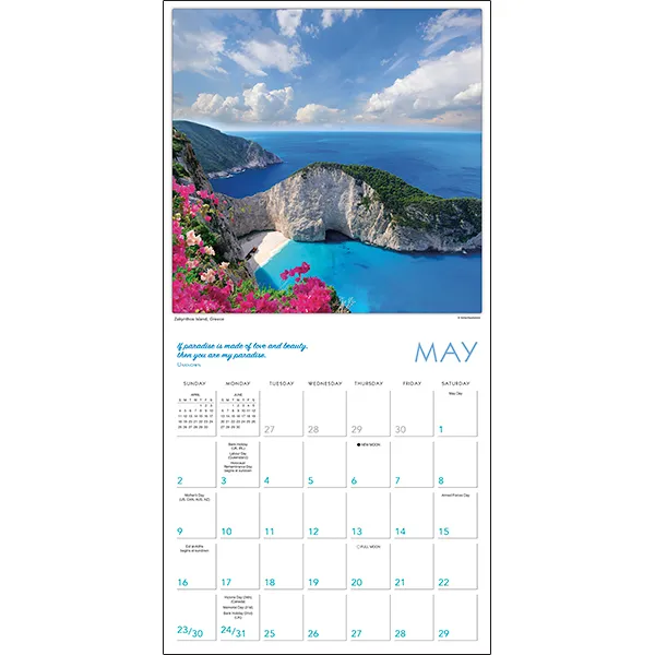 Sellers Publishing Islands in the Sun 2027 wandkalender tropisch