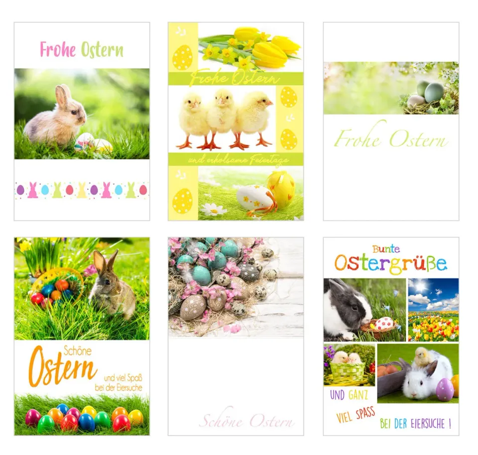 Edition Seidel 20529 paaskaarten set 12 met envelop
