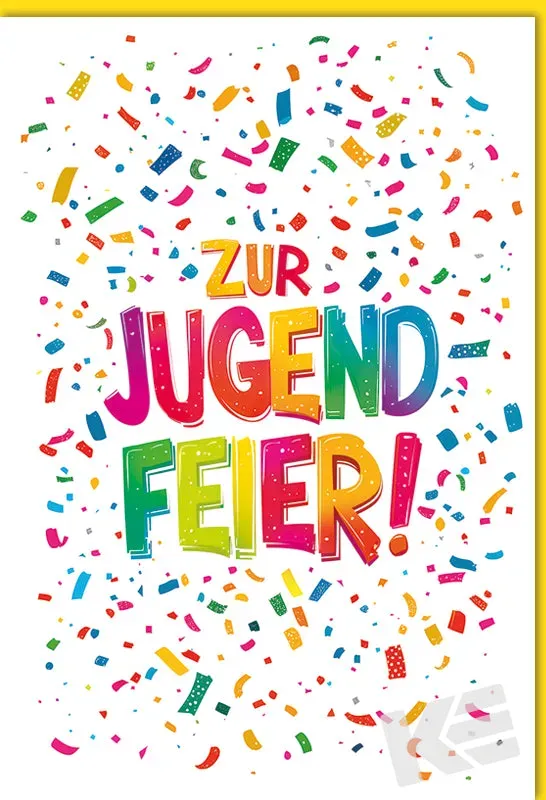 Kurt Eulzer 17-1169 jeugdwijding kaart confetti 1 stuk