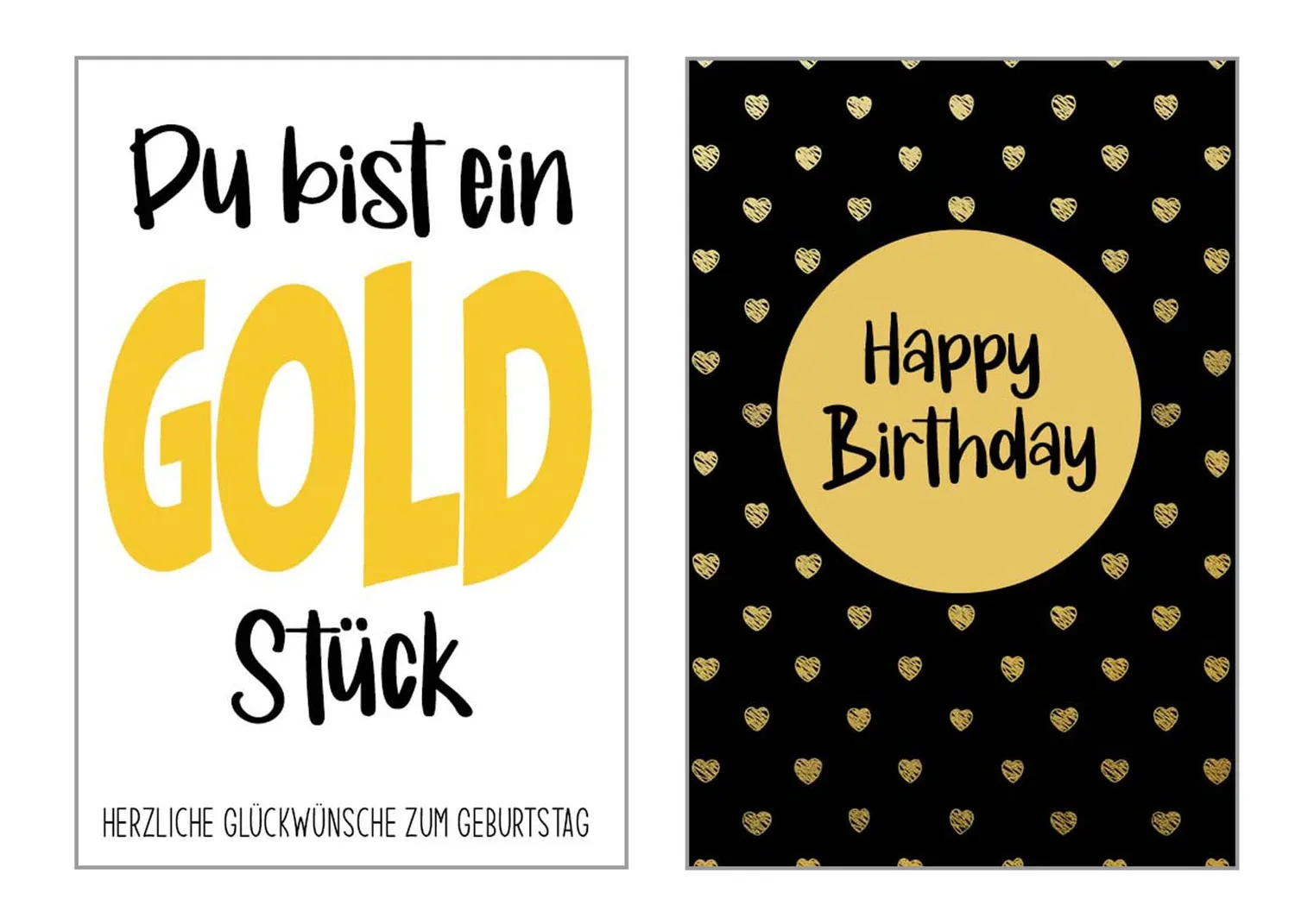 Edition Seidel Premium 20092 verjaardagskaarten set 6 goud